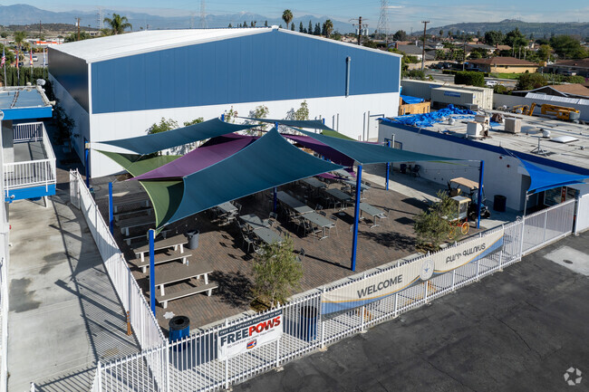 Shaded lunch area at the Armenian Mesrobian School in Pico Rivera, Ca.