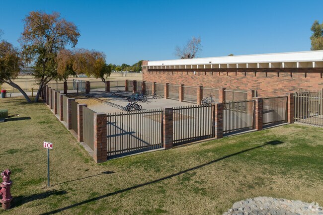 Fees College Preparatory in Tempe includes a secure bike storage area for its students.