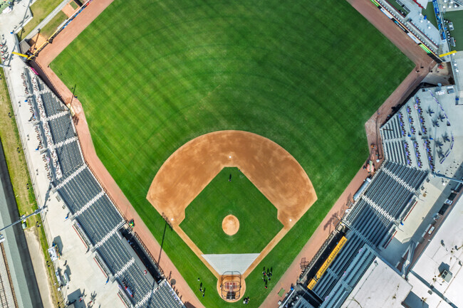 The recently renovated Segra Stadium, home to the Fayetteville Woodpeckers, is just minutes away from Seventy-First.