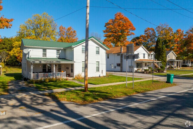 Caledonia’s well-kept houses reflect pride in the village’s heritage.