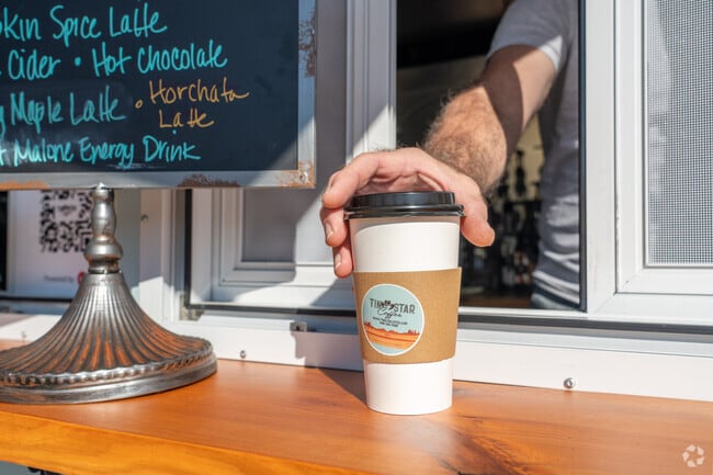 Coffee kiosks at Pecan Square offer convenience for Northlake residents.