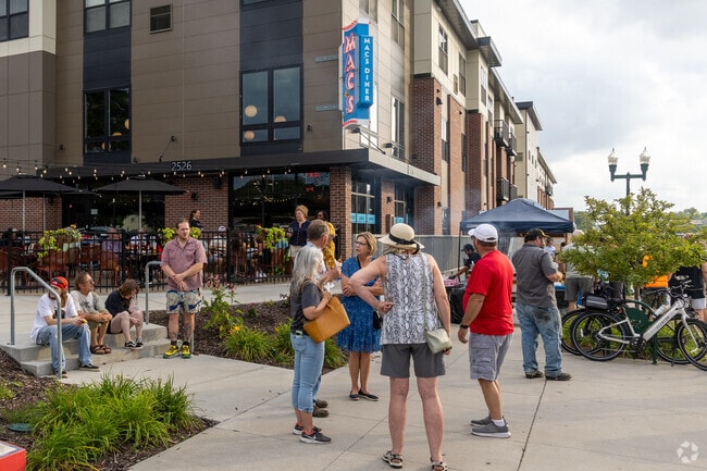 Downtown North Saint Paul is often bustling with people.