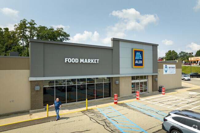Residents of Unity Township enjoy many shopping options such as Aldi for groceries.
