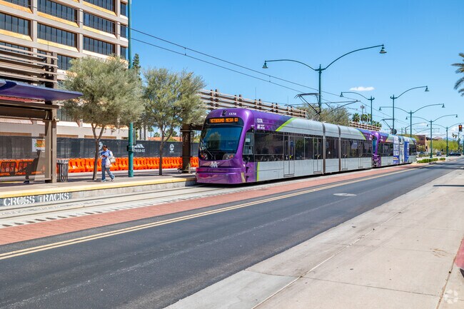 Convenient public transportation options abound in Downtown Mesa near Park Center Place.