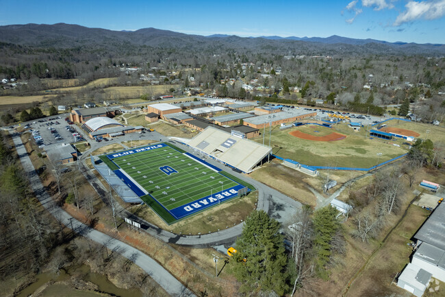 There is a large football field at Brevard High School.
