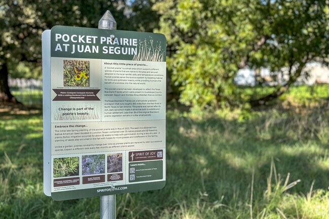 Pocket Prairie at Juan Seguin is home to a variety of native plants and animals.