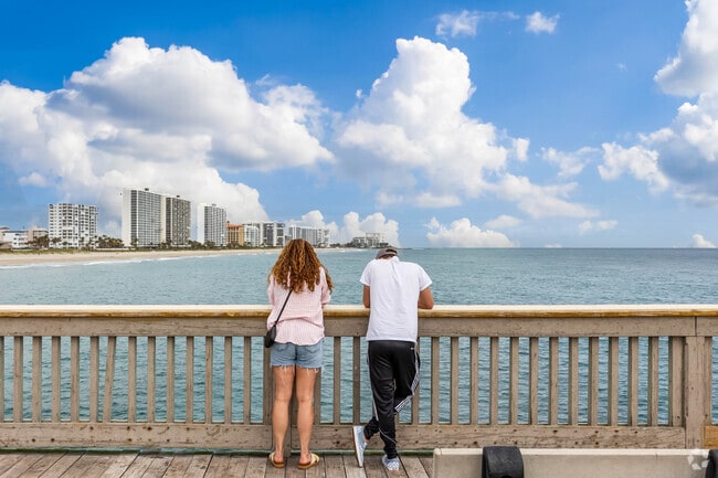 Stop and enjoy the scenery at nearby Deerfield Beach.