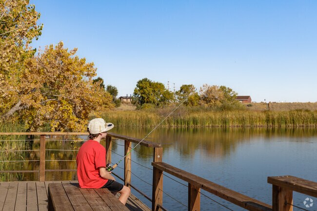 Enjoy fishing at the Rocky Mountain Arsenal National Wildlife Refuge near Irondale.