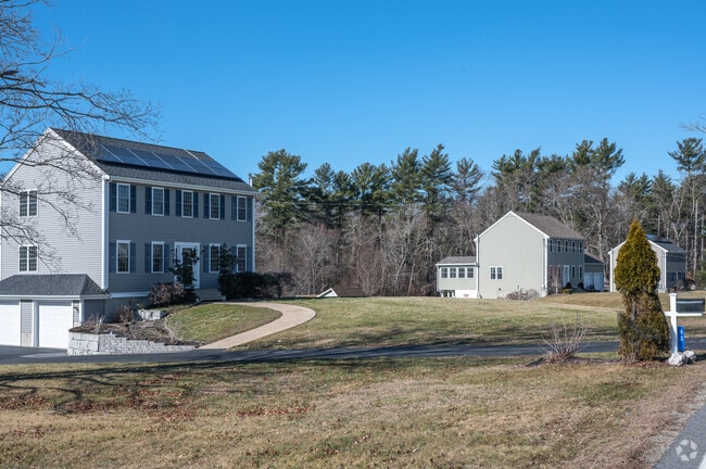 A row of colonial revival homes in Middleborough.