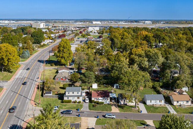 Looking North from the homes of Woodson Terrace towards the Interstate 70 and St. Louis Airport.