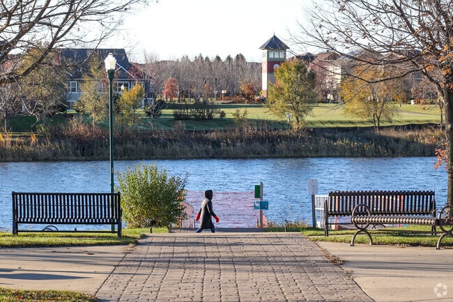 Ample walking paths are found throughout Apple Valley, many with lakeside views.