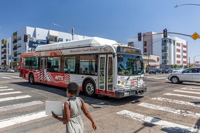 Metro Transport Service busses whisk Teralta West residents around greater San Diego.