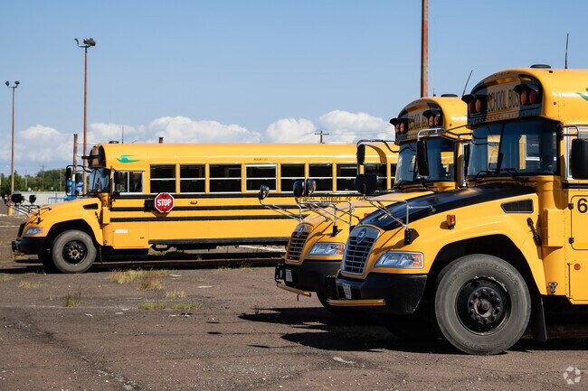 Northern Lights Elementary has buses for the students of Superior Wisconsin.