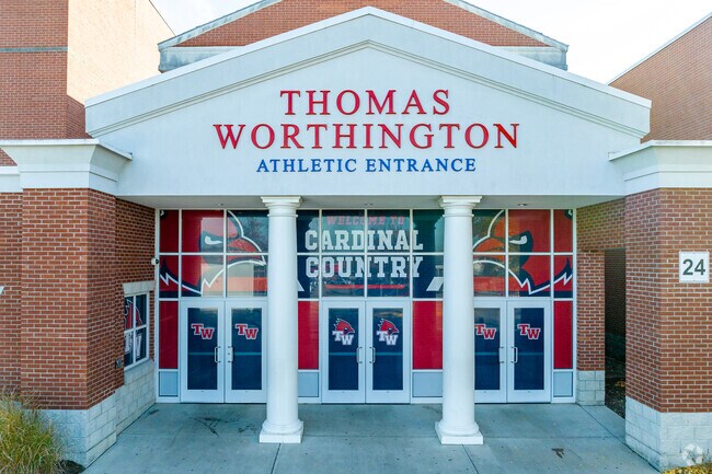 Thomas Worthington High School near Worthington Crossing servers the students in grades 9-12.