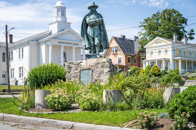 The Annunciation Chapel and the John Winthrop Sculpture can be found in Williams, CT.