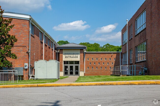 Antioch Middle School has a separate gymnasium entrance in Nashville.