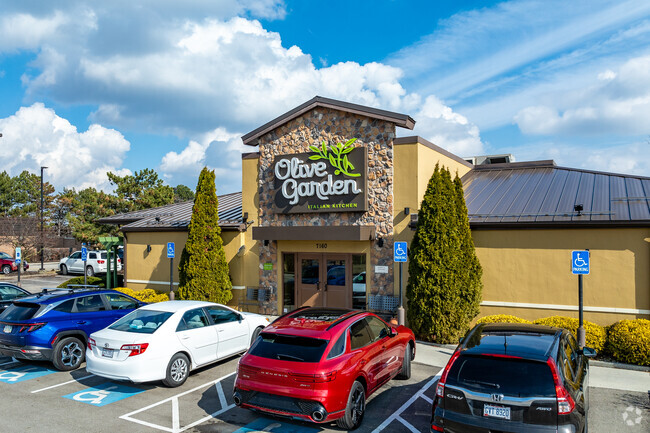 Olive Garden and other restaurants are located in New Market Shopping Center in Foxboro.