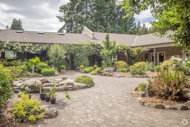 A Courtyard Garden at Arbor School of arts and Sciences in Stafford Neighborhood.