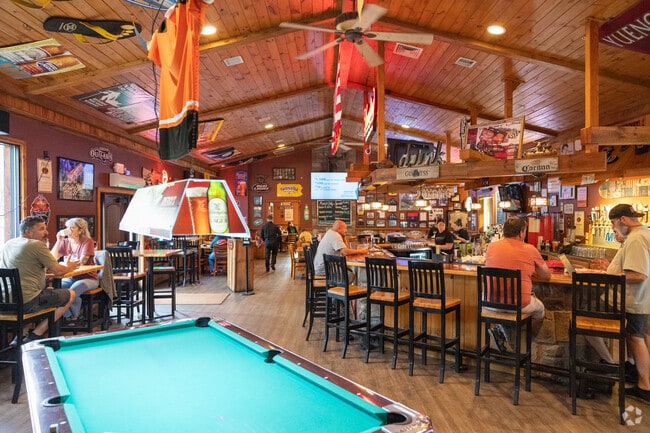 Moose's LZ in Union Township Lebanon features a pool table and a large bar area