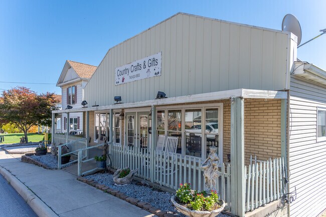 National Road is lined with locally-owned businesses like Country Crafts and Gifts in Wolfhurst.