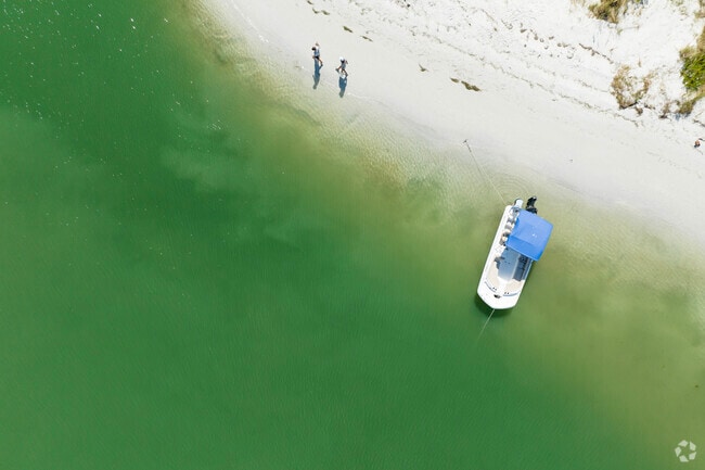 Boaters find a nice place to anchor and take a walk in Tierra Verde.