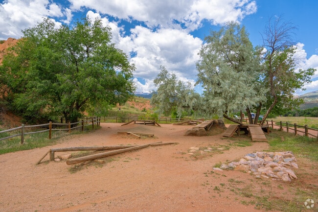 Red Rock Canyon Open Space in Midland-Westside offers a mountain bike obstacle course.