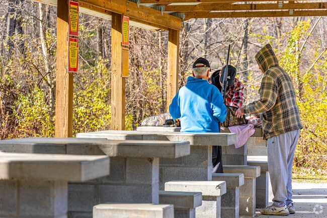 A group of hunters prepare for a day on the range in St Clair Township.