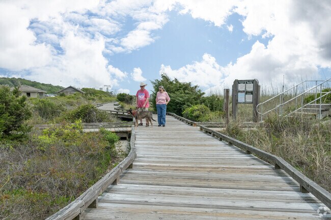 Seagate Village folks can walk along the boardwalk at the Myrtle Beach State Park.