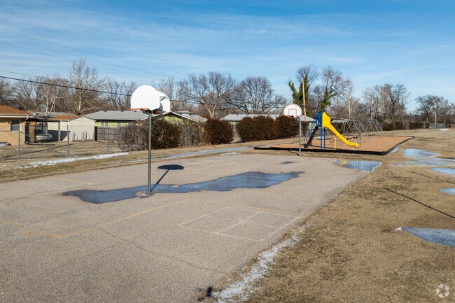 Buckner Performing Arts Magnet Elementary School has an outdoor basketball court.