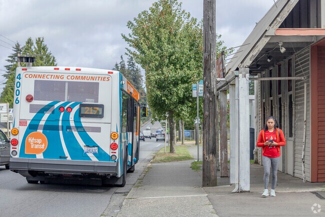 One of many bus stops at Sheridan Park WA.