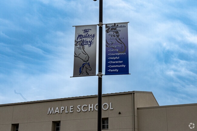 Maple Elementary is the home of the Mustangs.