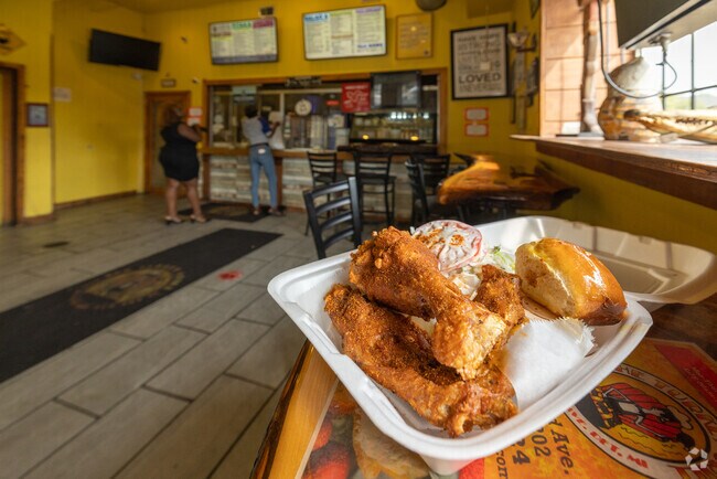 Stop by The Turkey Grill for its famous Cajun-fried turkey.