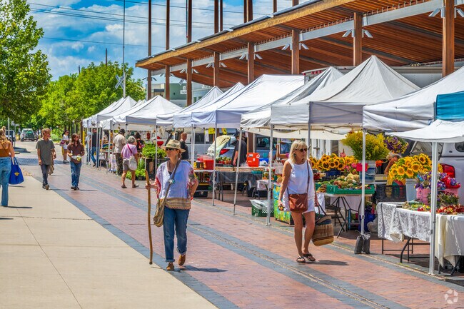 Each Saturday locals can shop at the Santa Fe Farmers Market located at the Railyards.