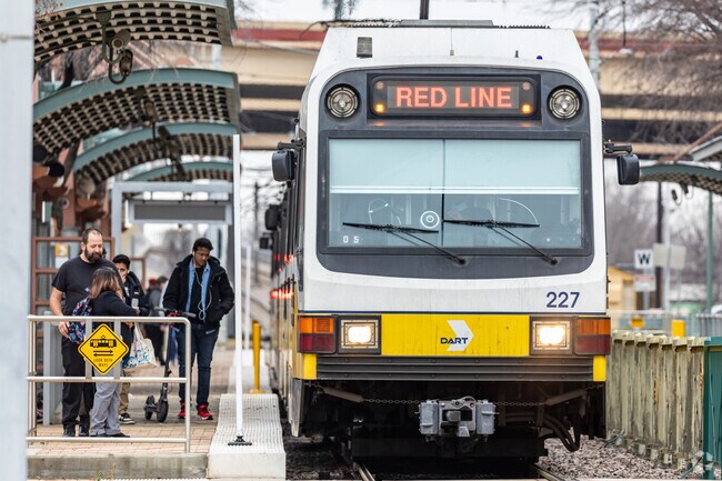 The CityLine-Bush station picks up just north of Sherrill Park for light rail travel.