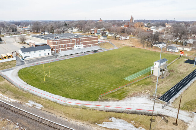 Bishop Neumann Jr/Sr Catholic High School is located on the south side of Wahoo.