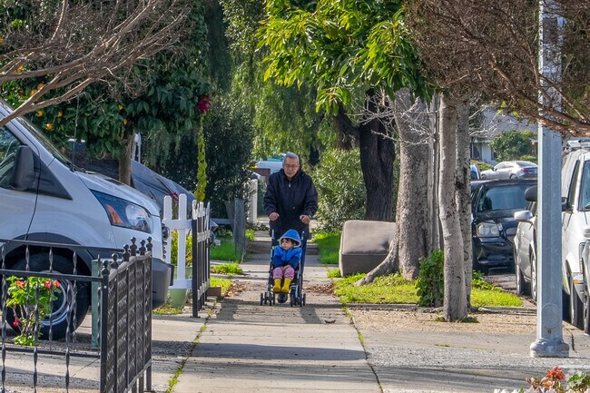 Tree-lined sidewalks in Hidden Glen South make morning strolls feel peaceful and welcoming.