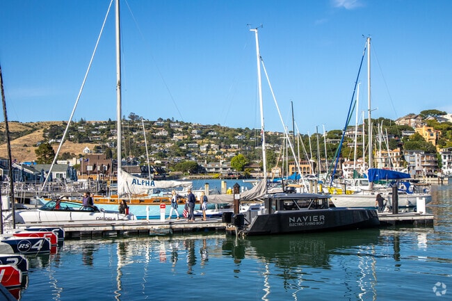 The San Francisco Yacht Club in Belvedere allows patrons to dock their boat, and place an order.