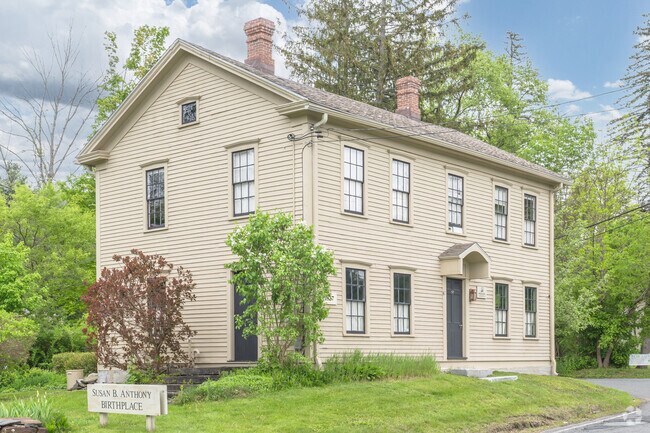 The Susan B. Anthony Birthplace Museum in Adams features not only the original home of the great suffragette, but also historical context.