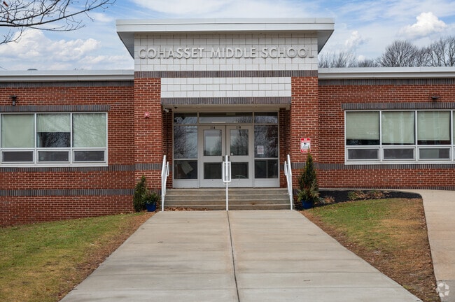 Cohasset Middle School fosters academic growth and community involvement.