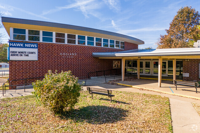 The average enrollment at Holland Elementary is around 300 students.