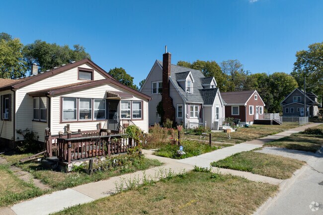 This row of homes in Roosevelt shows the diversity of home styles in the area.