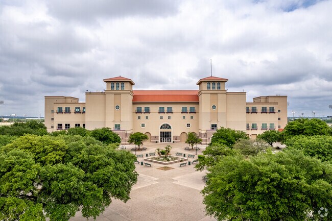 View of the Retama Park Racetrack facilities in Selma, TX.