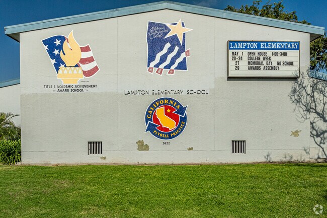 Awards proudly on display at Loretta Lampton Elementary School in Norwalk.