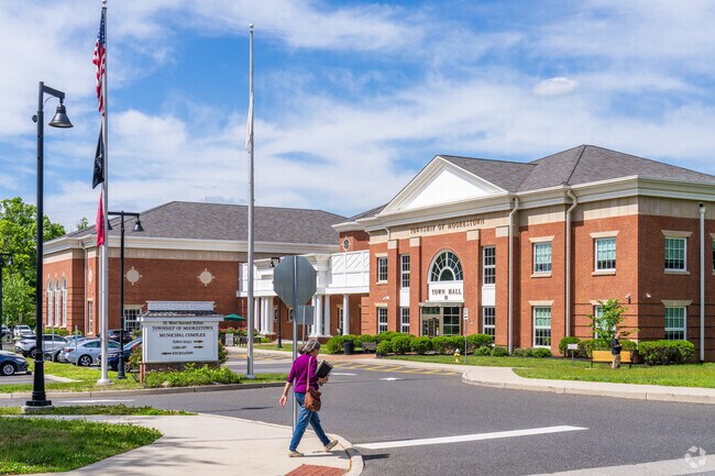 Moorestown-Lenola residents enjoy a beautiful municipal complex with a community library.