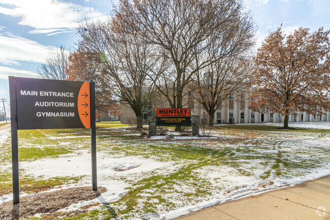 Huntley Middle School in Dekalb offers students an auditorium and gym.