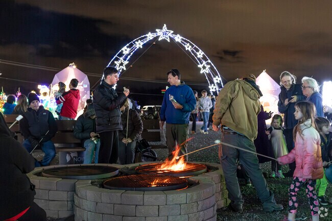 Bull Run Festival of Lights has fire pits to warm visitors in Centreville.