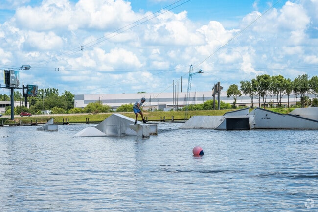 Whisper Lakes wake boarders perfect their skills at the Orlando Watersports Complex.