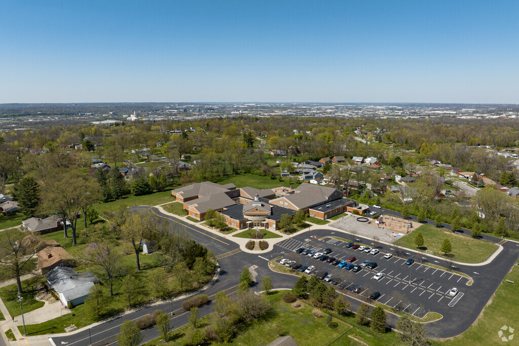 Aerial Perspective of Evendale Elementary School