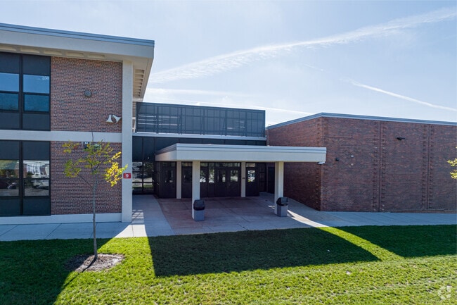 The entrance at Butler Middle School.