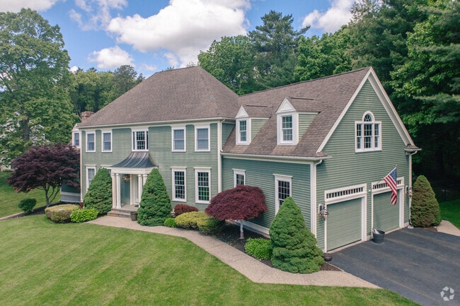 Large homes with beautiful wide lawns line the many residential streets of Walpole.
